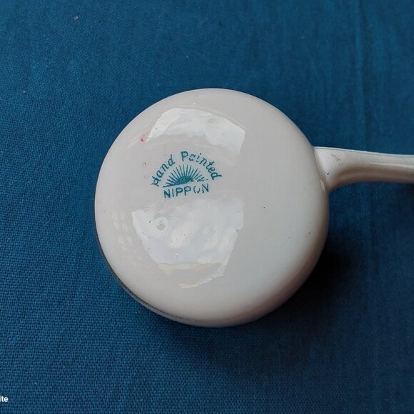 Antique hand painted mayonnaise set delicate roses and gold accents 3 pieces - Picture 5 of 12